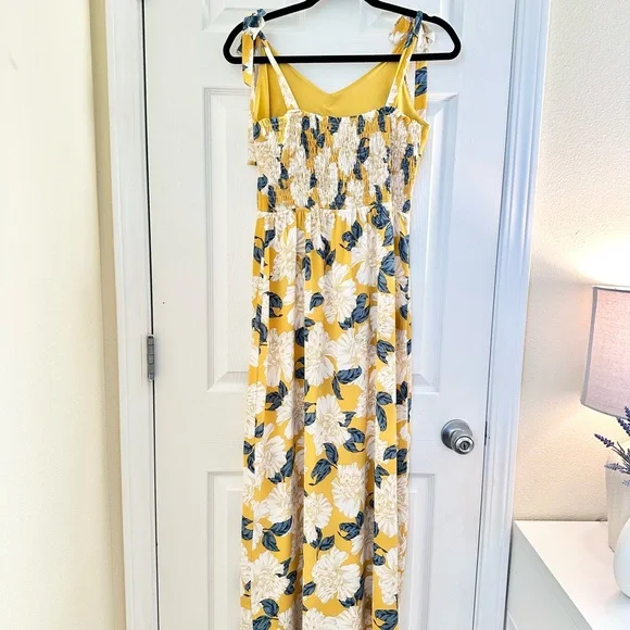 Monteau Yellow and Blue Floral Dress - Picture 2 of 5